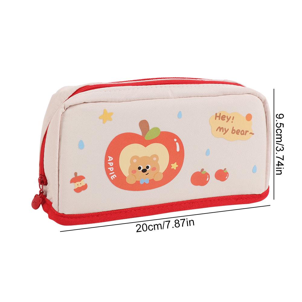 Can Stand Cartoon Pen Bag INS Multi-layer Stationery Bag Lovely Pencil Storage Bag Back To School