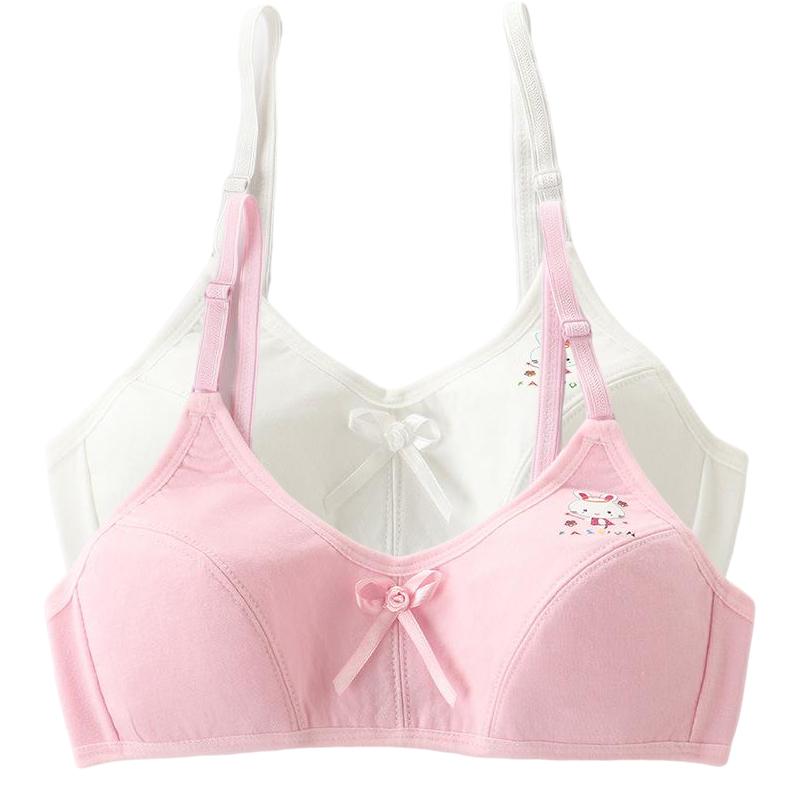 Cotton Girls Bras Cute Cartoon Children Bra Breathable Teenage Girls Brassieres Soft Girl Training Bra Tops Underwear
