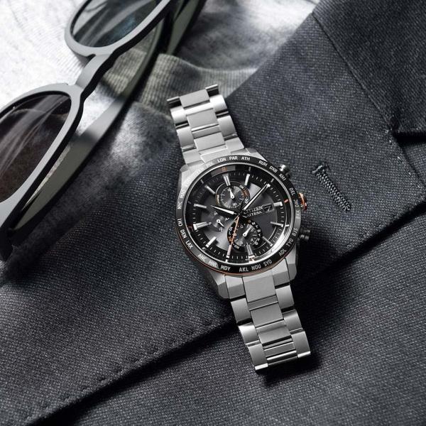 Citizen Мужские часы Attesa ACT Line AT8189-61E с черным циферблатом