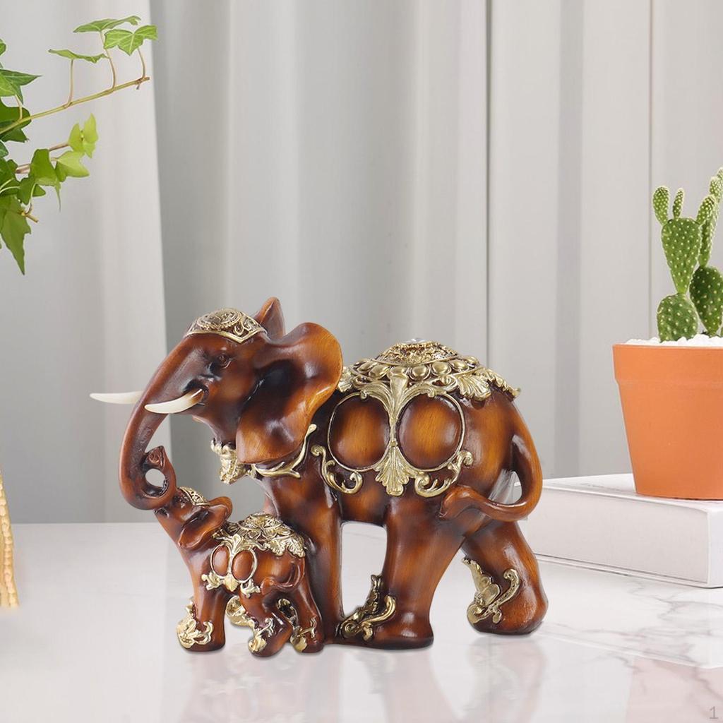 Коллекция фигурок слона и младенца, украшения, подарки, декоративные скульптуры, приносящие удачу по фен-шуй