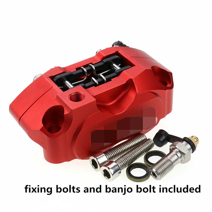 Тормозной суппорт Передний Задний Дисковый Главный цилиндр Адаптер 4 Поршня 82 мм Крепление Красный