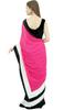 Atasi Women's Solid Pink Designer Georgette Saree With Unstitched Blouse