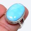 Natural Republic Ларимар Драгоценный камень 925 Проба Серебро Подарочное Кольцо Р.8 O3f87
