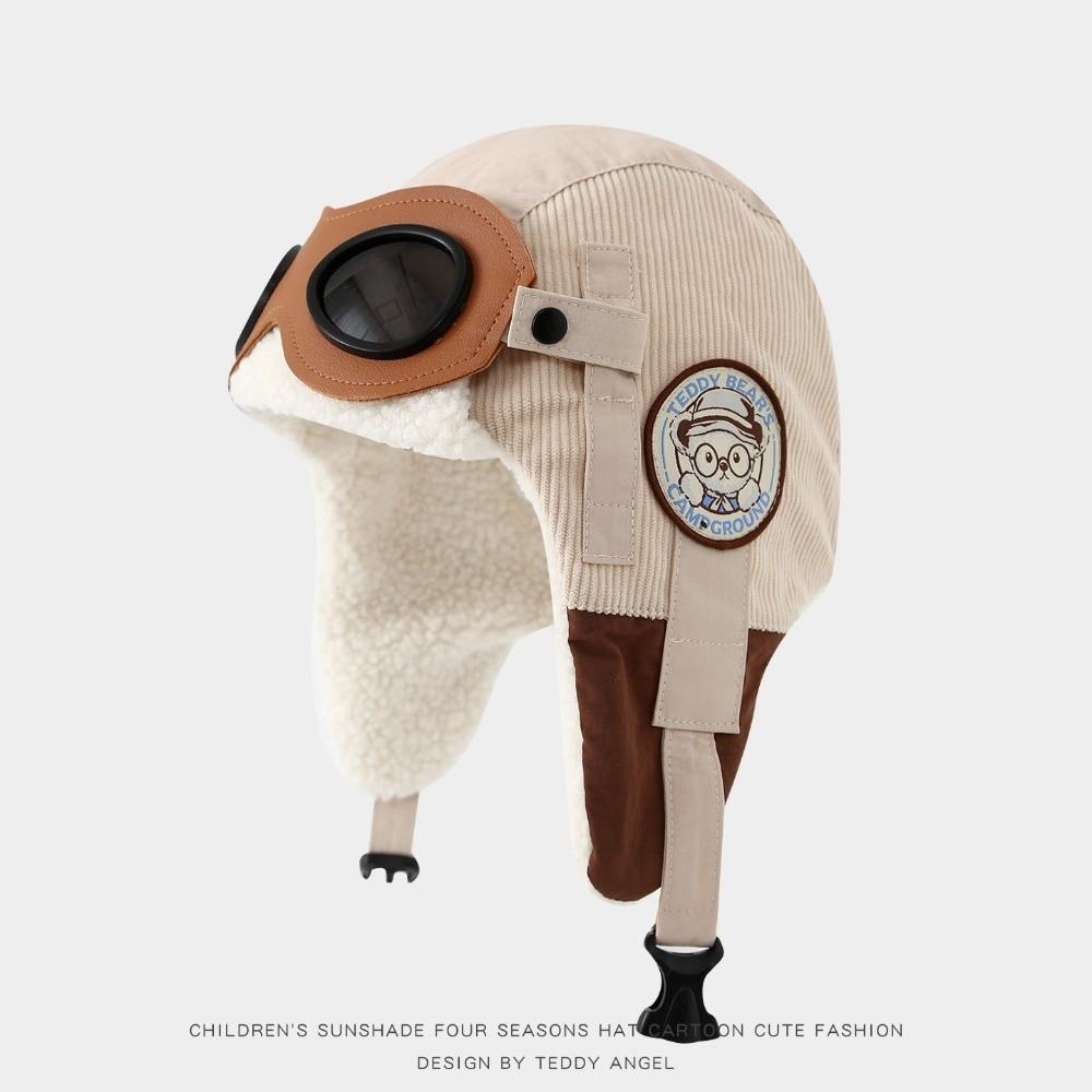 Милая мультяшная детская шапка-пилот, теплая шапка, защищающая от холода, новая шапка с защитой ушей, зимняя