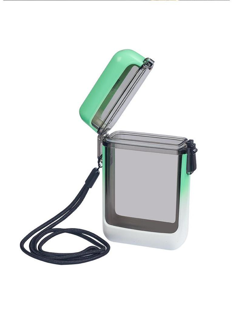 Waterproof Transparent Cigarette Case with Lanyard - Fits 20 Regular Cigarettes, Stylish Storage for Men and Women.