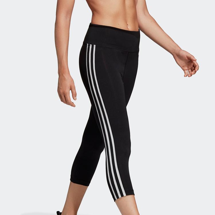 Adidas W D2M 3S 34 Tig Training Sports Knitted Tight Брюки женские низ черный DU2043