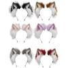 Simulation Cat Ear Headband Plush Anime Hair Hoops Fashion Hairband  Women Girls