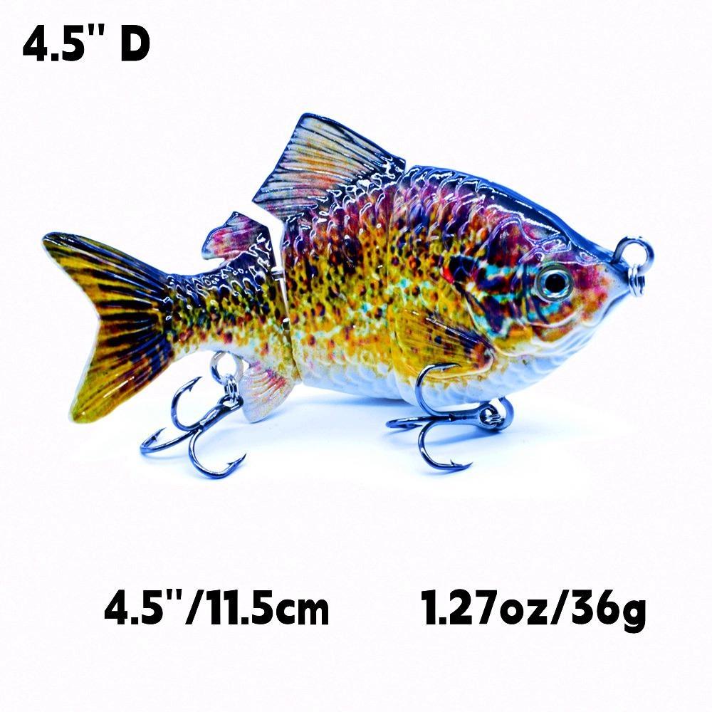 4,5-дюймовые рыболовные приманки, тонущая приманка для плавания, скользящая приманка, приманка для окуня, мускусная приманка, реалистичный крючок для рыбы-солнечника