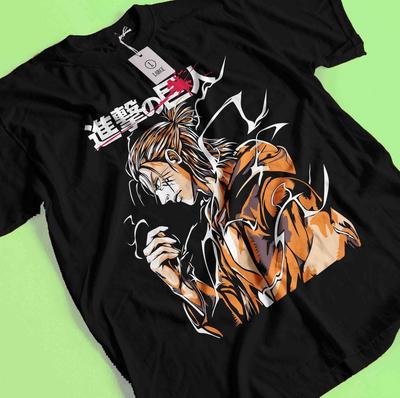 Футболка Attack On Titan, футболка Eren Mikasa, футболка Levi's, футболка AOT Erwin Hange Armin.