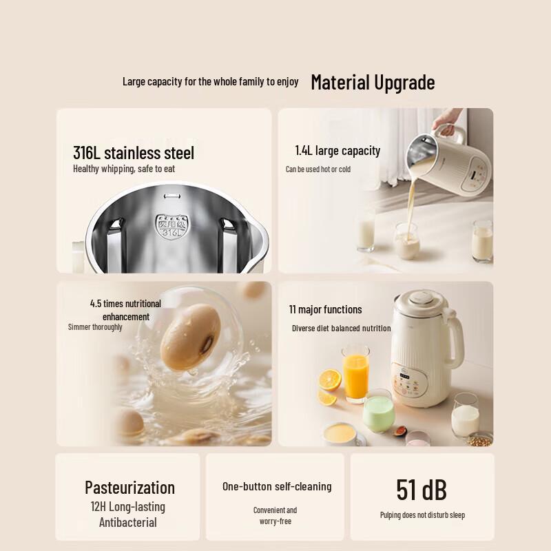 Joyoung Quiet Blender & Soy Milk Maker D664 CN plug (adapter included)