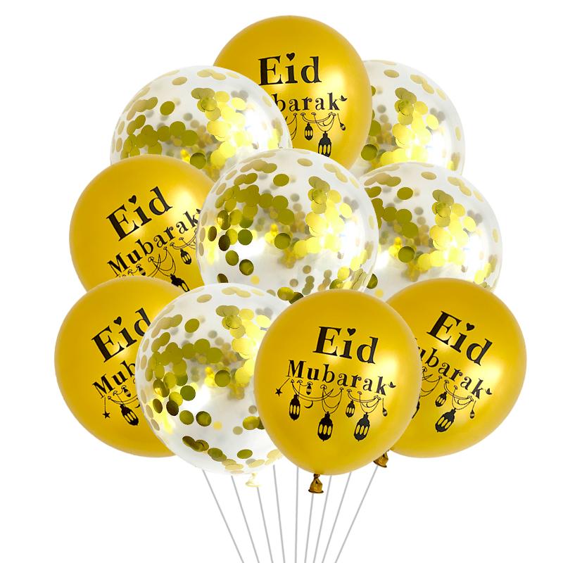 10 шт. Воздушный шар Ид Мубарак 2026 Украшение для дома Рамадан Aid al-fitr Mubarak Kareem Исламский Фестиваль Мусульманские Принадлежности для Вечеринки
