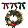 12pcs Christmas Velvet Bows for Crafts Xmas Twist Tie Bows Ribbon Bowknot Christmas DIY Craft Sewing Scrapbooking Gift Wrapping