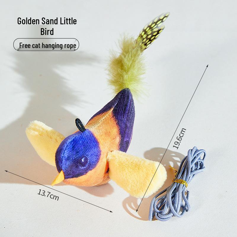 Электрическая игрушка для кошек со звуком птицы - Палочка-дразнилка для самостоятельного развлечения