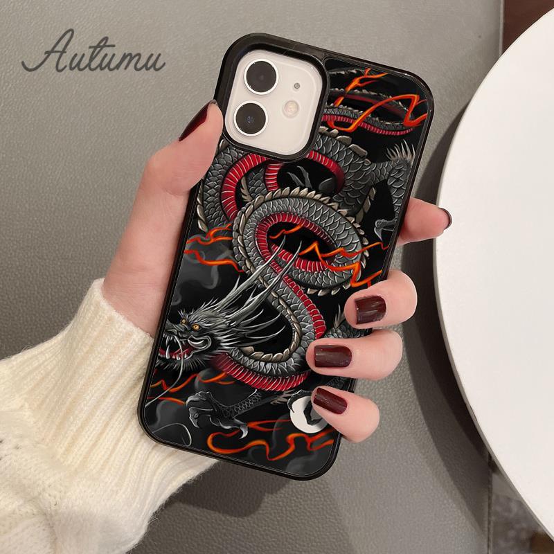 Чехол для телефона с китайским драконом для iPhone 11 12 13 14 Pro Max mini X XR XS SE 2020 6S 7 8 Plus Samsung Galaxy S21 S22, чехол