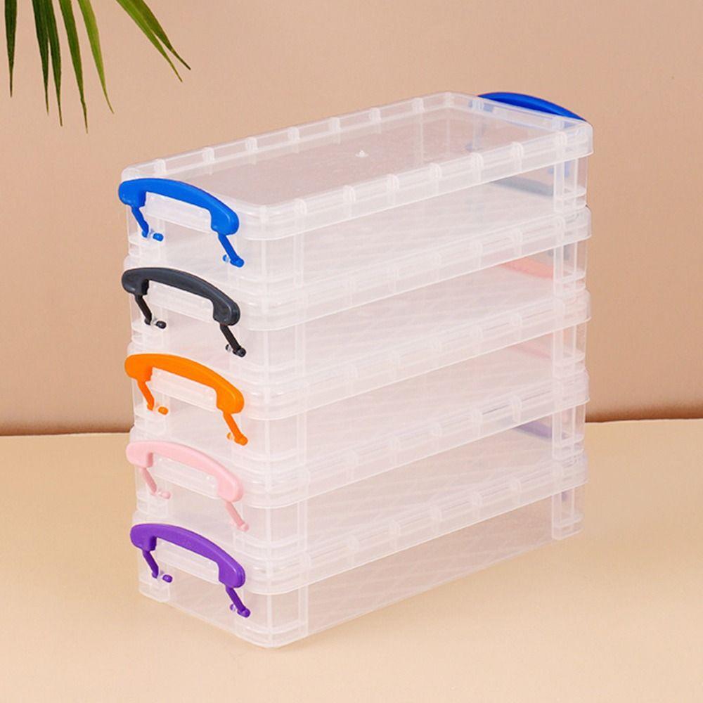 3/6-layer Paintbrush Box Watercolor Stationery Storage Box Portable Plastic Box School Supplies