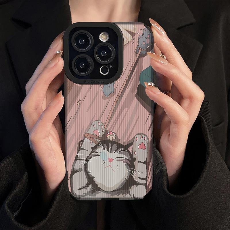 Персонализированный кожаный мягкий силиконовый чехол с милым котом и принтом для телефона, задняя крышка с объективом камеры, полная защита