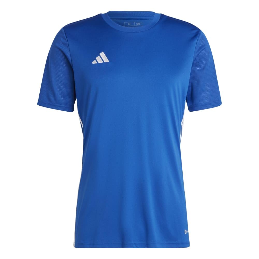 Adidas Tavera 23 Jersey Soccer Short Sleeve Team Royal Size S Men's T-Shirt, Blue/White (H44528), (WJ465)