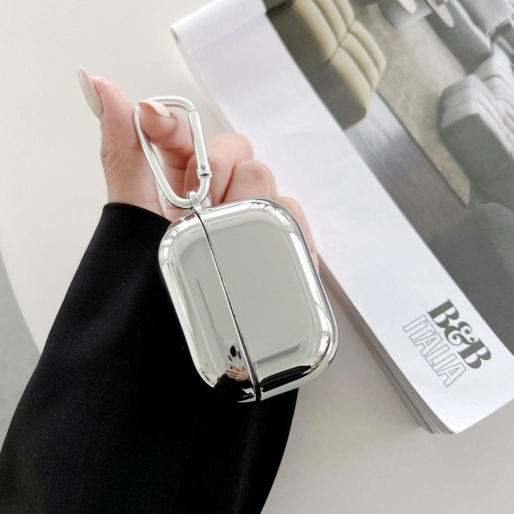 Ins поддерживает серебристый гальванический корпус для наушников Apple AirPods 1, однотонный защитный чехол для наушников AirPods Pro 1-го поколения