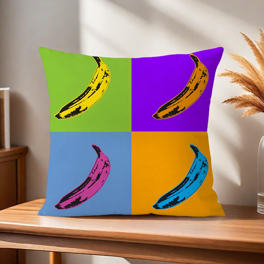 Comfortable Soft Flowers Warhol Pillow Case A-Andy for Sofa Living Room Home Office Decor and Protective Pop Covers