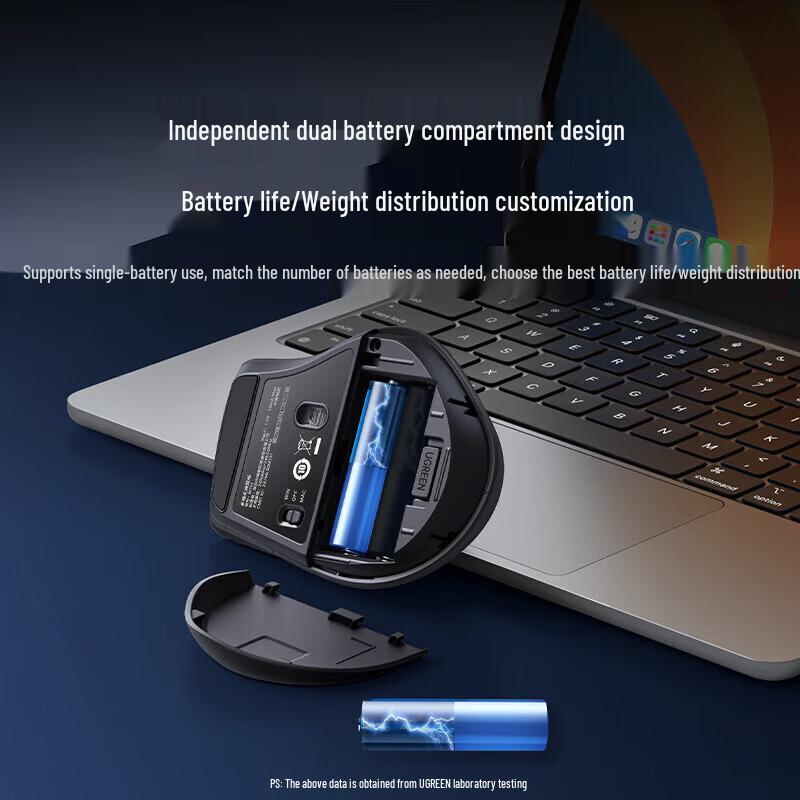 Ugreen M751 Беспроводная Bluetooth Бесшумная Эргономичная Мышь с Двумя Режимами