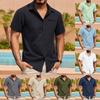 Мужская повседневная рубашка с коротким рукавом на пуговицах, летние пляжные рубашки