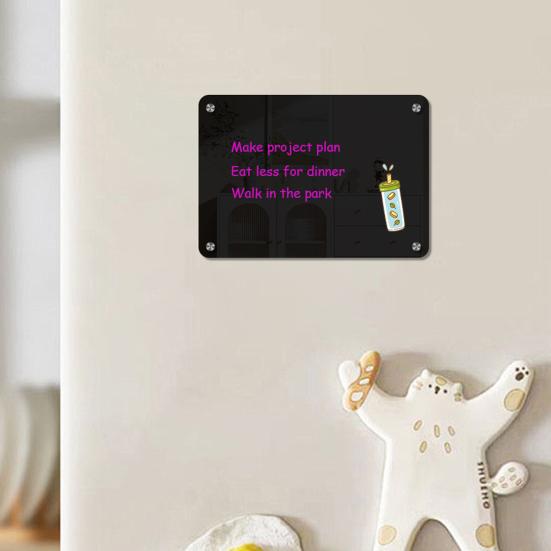 Yousheng Акриловая магнитная доска для заметок Сухостираемая записная книжка для холодильника с сильными магнитами Устойчивый к царапинам календарь для планирования для кухни офиса