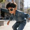 Korean version of children square sunglasses for men and women fashion trend outdoor sunshade sunscreen glasses
