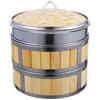 Long Bao Steamer Food Steamers Bun Rack for Pots Bamboo Dumpling Dumplings Basket Mini