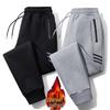 Мужские зимние свободные повседневные спортивные штаны с плюшевой подкладкой
