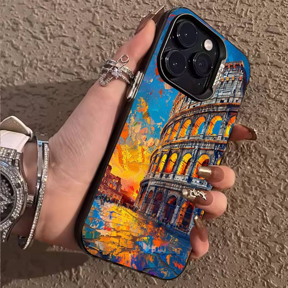 Чехол для телефона Colosseo Amphitheatrum Flavium Для iPhone 17,16,15,14,13,12,11,Pro,Max,Plus Ударопрочный чехол