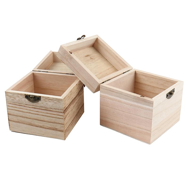 Ретро-шкатулка для хранения украшений, органайзер, коробка-раскладушка из натурального дерева, прямоугольный чехол