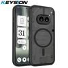 KEYSION Магнитный чехол для телефона Nothing Phone 2A Plus Силиконовый+ПК Матовый Полупрозрачный Ударопрочный Чехол-накладка для Nothing Phone 2A