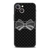 Чехол для телефона Cover для iPhone 17 16 15 14 13 12 Pro Max 11 Pro Max 17AIR Plus Ударопрочный Мягкий ТПУ Черный Бантик Искусственный Жемчуг Расписной
