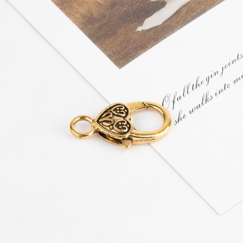 10 шт./лот 27 мм застежка-лобстер крючки сердце брелок застежки браслет-цепочка аксессуар для изготовления ювелирных изделий компоненты