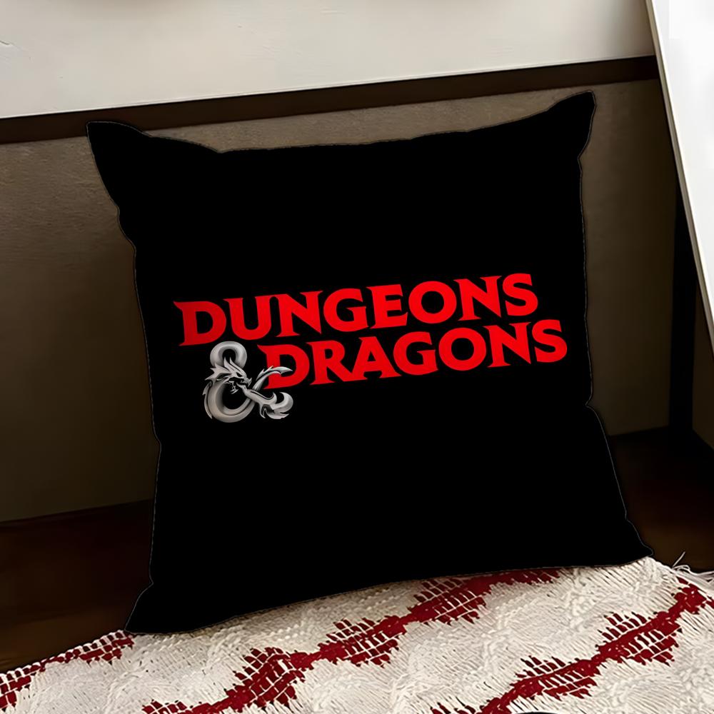 DDungeons Dragons Game Cushion Cover Reversible Soft Durable Pillow Cover Home Car MultiScene Use for Daily Comfort