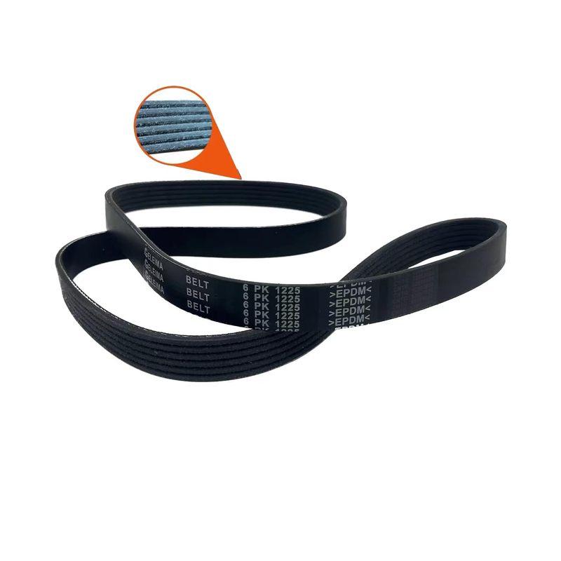 6PK1225 Serpentine Belt 6 Ribs 48.2inch for Scion XD 2010-2008Scion XD 2010 2009 2008Black Replace K060483,5060485,4060485,482K6