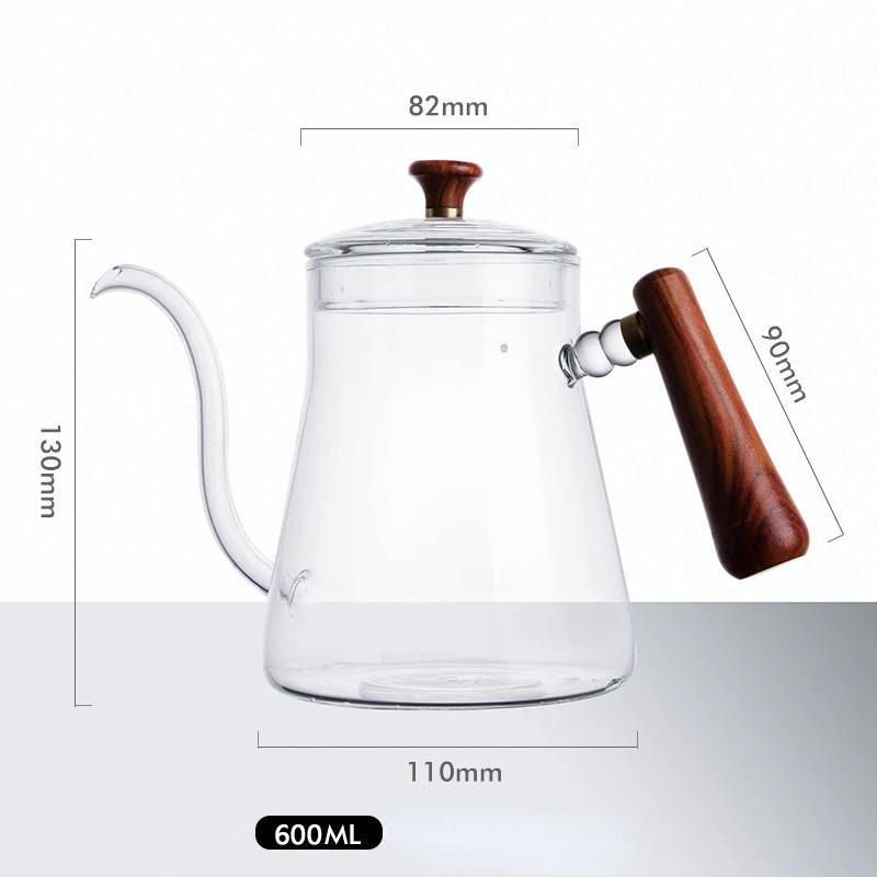 Glass Coffee Jar Coffe Accessories Barista Kettle Pot Strainer Bar Pitcher Supplies Cafe Coffeeware Kitchen Dining Home Garden