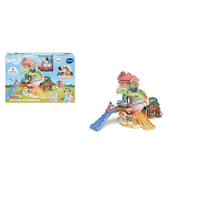 VTECH - TUT TUT BOLIDES BLUEY - PARCOURS CITY TOBOGGAN (+ LA VOITURE FAMILIALE DE BLUEY - Multicolore
