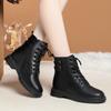 Boots Women's Popular Shoes This Year, New Martin Boots Autumn and Winter Fleece Leather Shoes Mother Shoes Short Boots Cotton Shoes