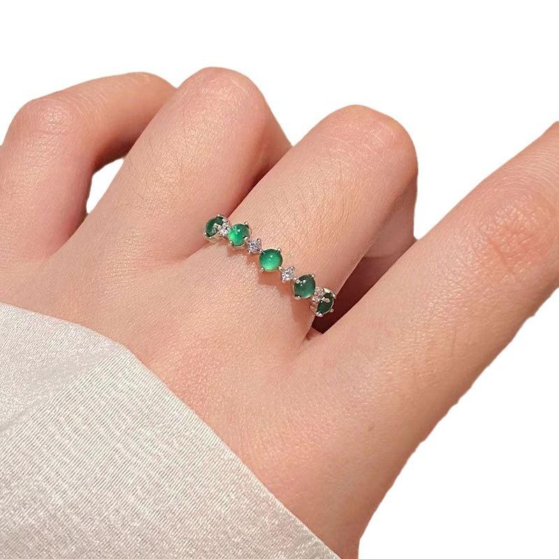 Новое китайское холодное ощущение халцедон тыква капля воды кольцо женское индивидуальное легкое роскошное ретро элегантное универсальное кольцо кольцо