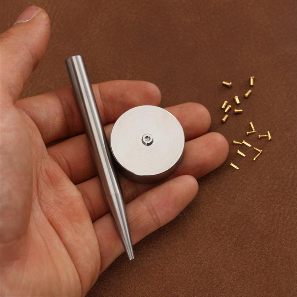 Stainless Steel Snap Fasteners Kits Snap Setting Tool Set Setter Base Handmade Leathercraft Fastening Tool for Craft