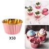 50 шт. вкладышей для кексов, обертка для маффинов на Хэллоуин, свадьба, розовый и