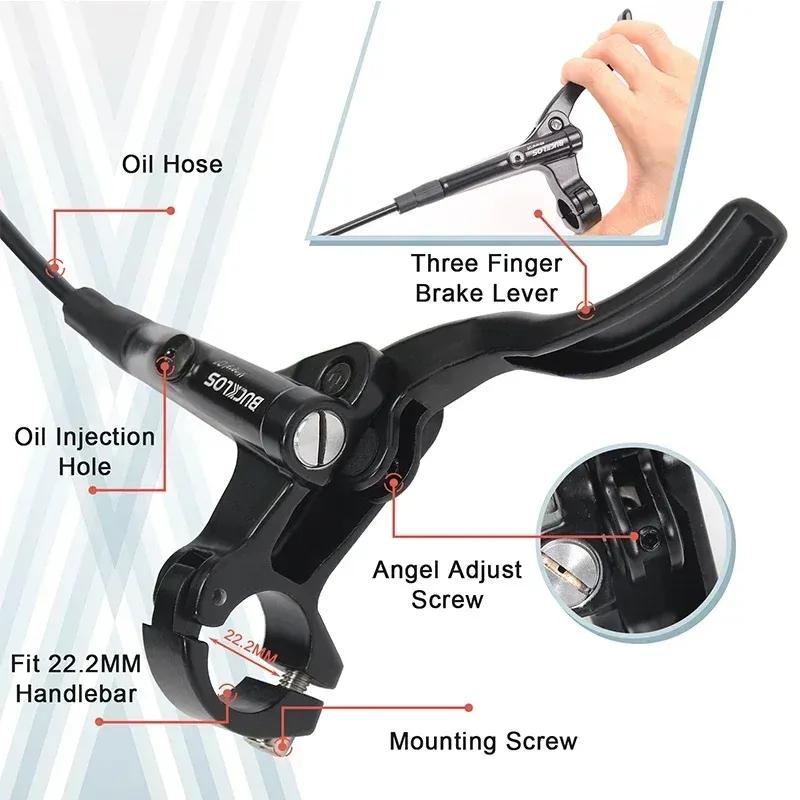 BUCKLOS Bike Hydraulic Brakes Set 160mm Bicycle Disc Brake Set Aluminum Alloy Road Mountain Bike Hydraulic Disc Brake Kit
