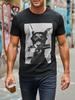 Cool Summer T-Shirt Featuring Doberman with Pistol Perfect for Casual Wear with Its Short Sleev