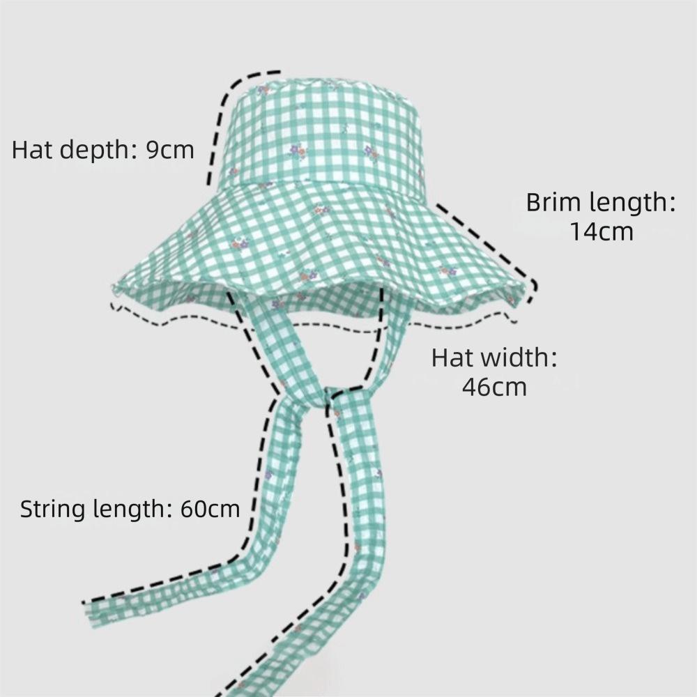 Wide-edged Bucket Hat Lace-up Sunscreen Hat Sweet Summer Cap  Women