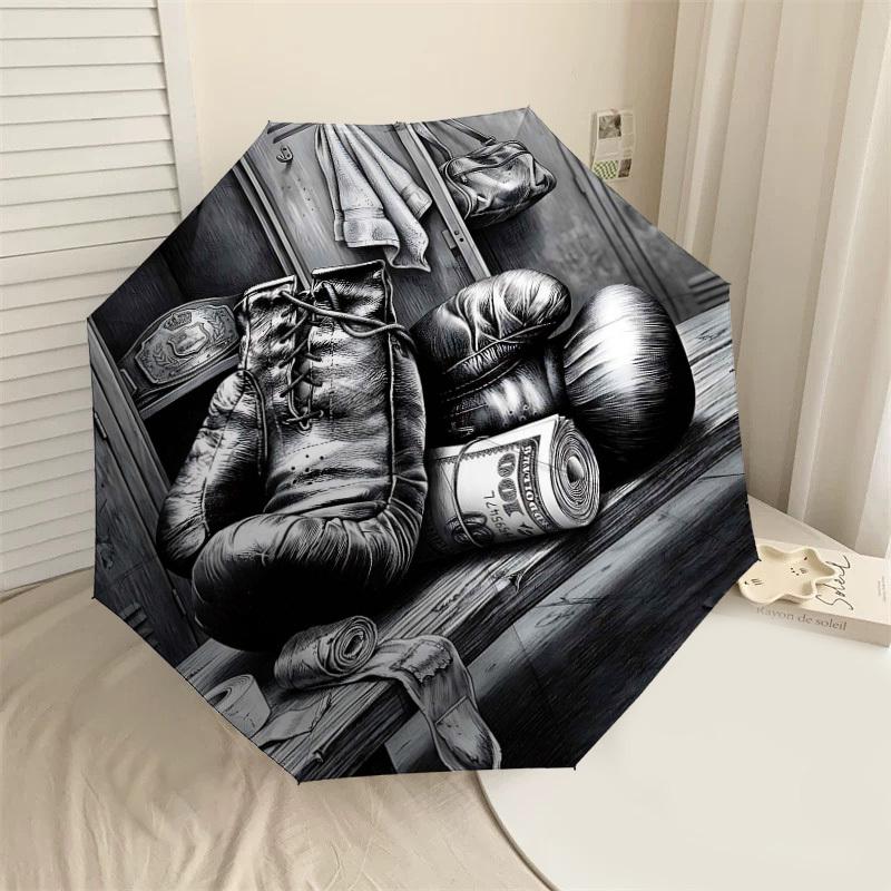 1PC Boxing Money Umbrella-8-Rib Reinforced, Automatic Open, Lightweight & Durable, Fashion Accessory for Outdoor, H0330