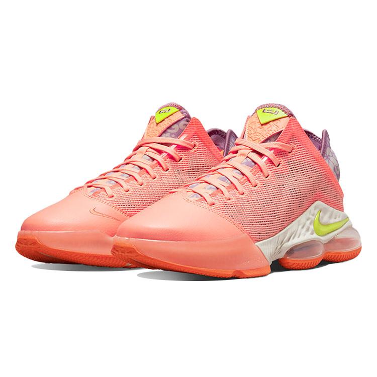 Nike LeBron 19 Low EP 'Hawaii' (Unisex) Crimson Bliss / Atomic Green / Rush Orange / Light Orewood Brown / Amethyst Wave Basketball Shoes DQ8343 600
