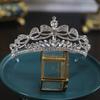 Новый бант невесты свадебная корона тиара хрустальная корона тиара аксессуары для волос главные свадебные аксессуары