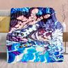 Фланелевое одеяло из аниме One Piece - Мягкое, теплое, идеально подходит для дивана, постельного белья, кемпинга, путешествий, офиса, домашнего декора -QJY