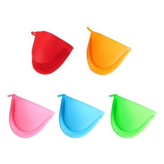 4Pcs Silicone Oven Mitts Heat Resistant Kitchen Mittens Pinch Mitts Anti-Scald Silicone Potholders Non-Slip Cooking Mitts Versatile Mini Oven Mitts